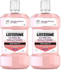 Listerine Clinical Solutions Gum Health Mouthwash, ICY Mint | Antiseptic | 500 mL | Pack of 2 | Prevents Buildup